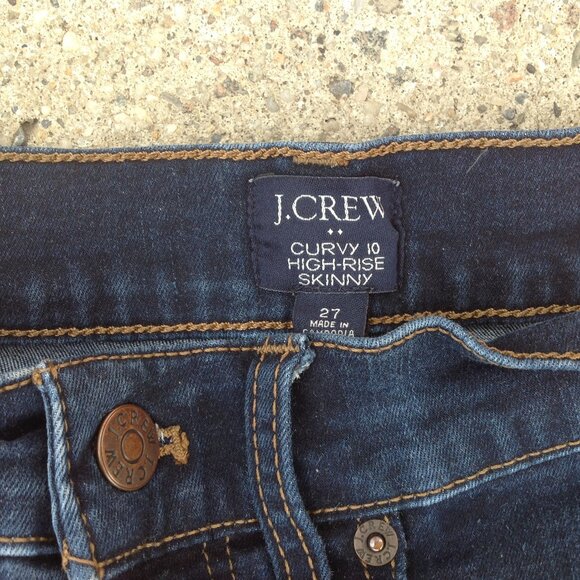 J Crew Jeans Curvy 10 High Rise Skinny 27"         21.2 - Picture 6 of 14